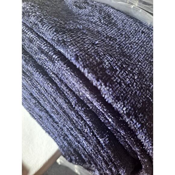 Ice Navy Blue Velvet Fabric - 100% Polyester - 25 Yard Bolt - Picture 3 of 6